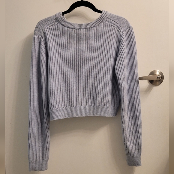 WILFRED FREE light blue cropped sweater from Aritzia; size M. - Picture 2 of 3